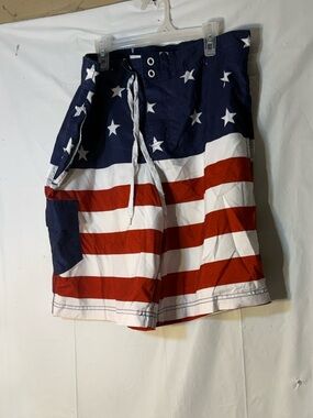Bioworld patriotic cargo men’s swim trunks size XL